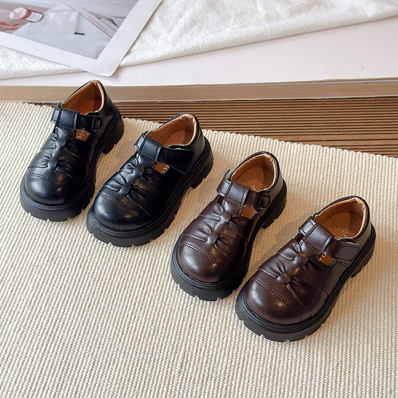 Children's small leather shoes 2026 Spring and Autumn new style, fashionable British style princess shoes for little girls, baby soft soled comfortable single shoes