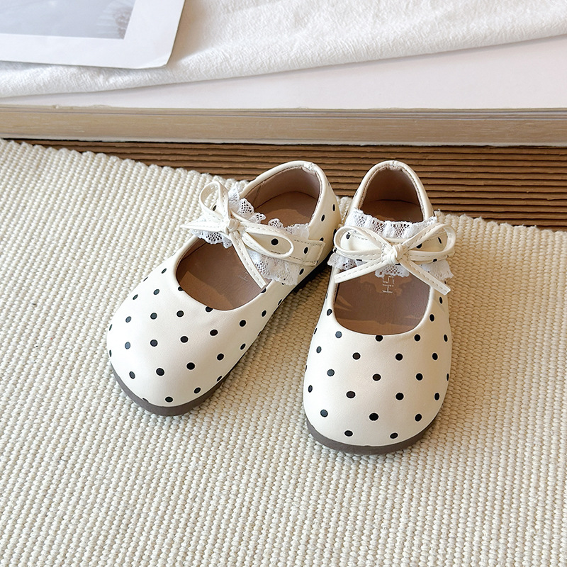 Girls' polka dot princess shoes 2026 spring and autumn soft soled walking shoes Korean version cute little leather shoes baby Mary Zhen shoes Girls' polka dot princess shoes 2026 spring and autumn soft soled walking shoes Korean version cute little leather shoes baby Mary Zhen shoes