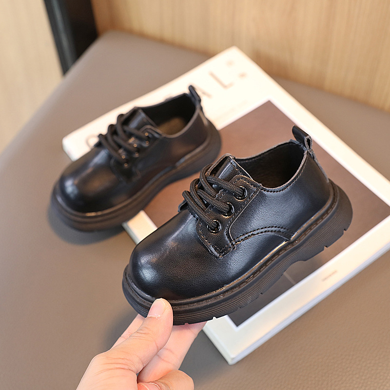Children's Little Leather Shoes 2024 Spring New Style for Little Girls Simple British Performance Shoes Baby Soft soled Boys' Single Shoes Children's Little Leather Shoes 2024 Spring New Style for Little Girls Simple British Performance Shoes Baby Soft soled Boys' Single Shoes