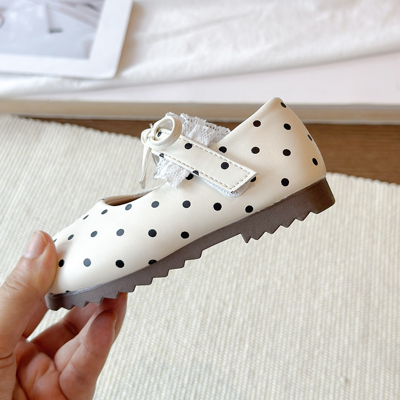 Girls' polka dot princess shoes 2026 spring and autumn soft soled walking shoes Korean version cute little leather shoes baby Mary Zhen shoes Girls' polka dot princess shoes 2026 spring and autumn soft soled walking shoes Korean version cute little leather shoes baby Mary Zhen shoes