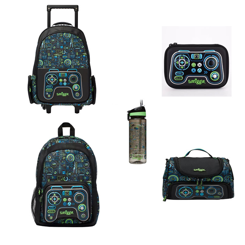 Australian popular smilgle backpack for primary and secondary school students, large capacity computer backpack, children's meal bag, water cup Australian popular smilgle backpack for primary and secondary school students, large capacity computer backpack, children's meal bag, water cup