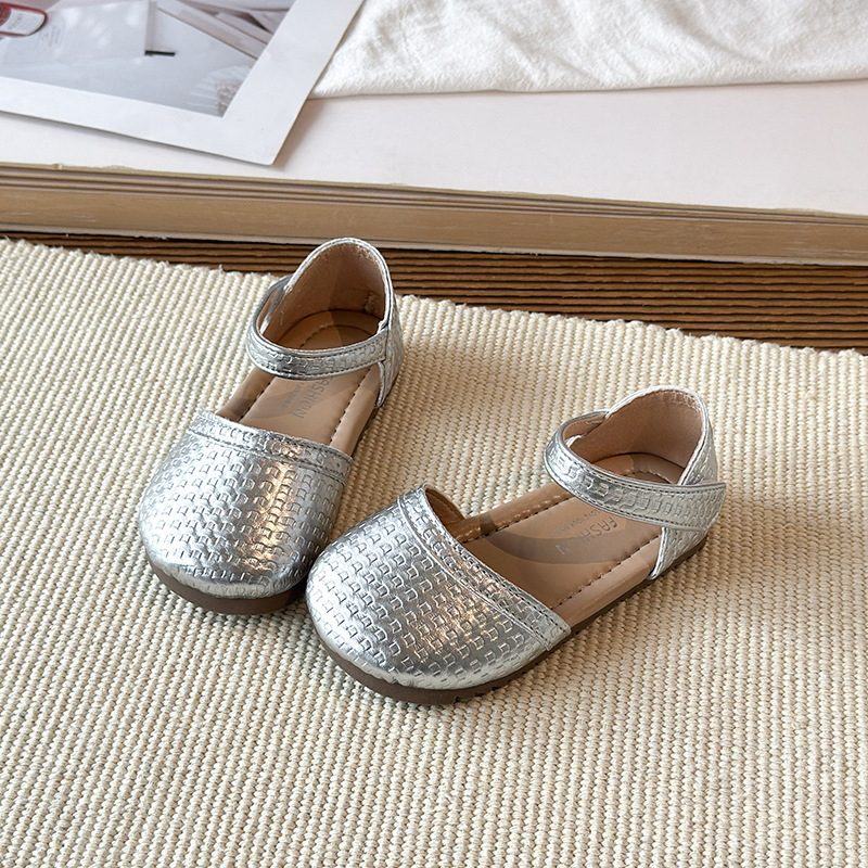 Girls' Sandals 2026 Spring New Retro Knitted Mary Jane Princess Sandals Girls' Soft Bottom Comfortable Casual Sandals Girls' Sandals 2026 Spring New Retro Knitted Mary Jane Princess Sandals Girls' Soft Bottom Comfortable Casual Sandals