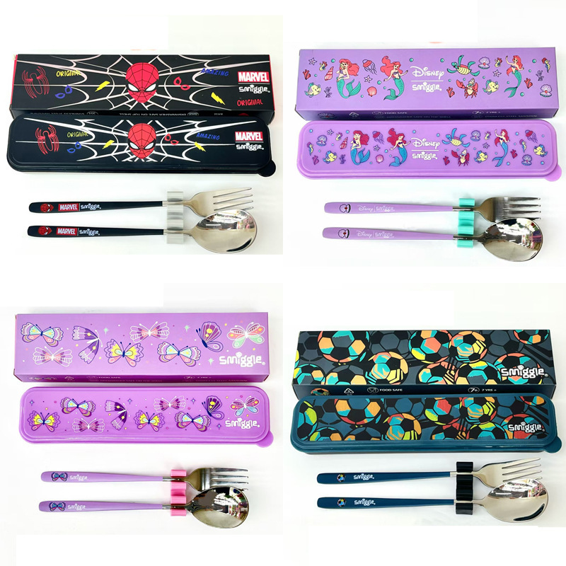 Australian smilgle cutlery for primary and secondary school students, forks for children, cartoon spoons, boxed lunch spoons, Western food tools