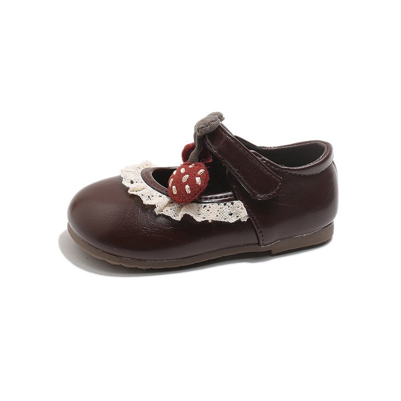 Girl's stylish cute cartoon bow princess shoes 2026 Spring and Autumn new children's walking shoes, children's leather shoes Girl's stylish cute cartoon bow princess shoes 2026 Spring and Autumn new children's walking shoes, children's leather shoes