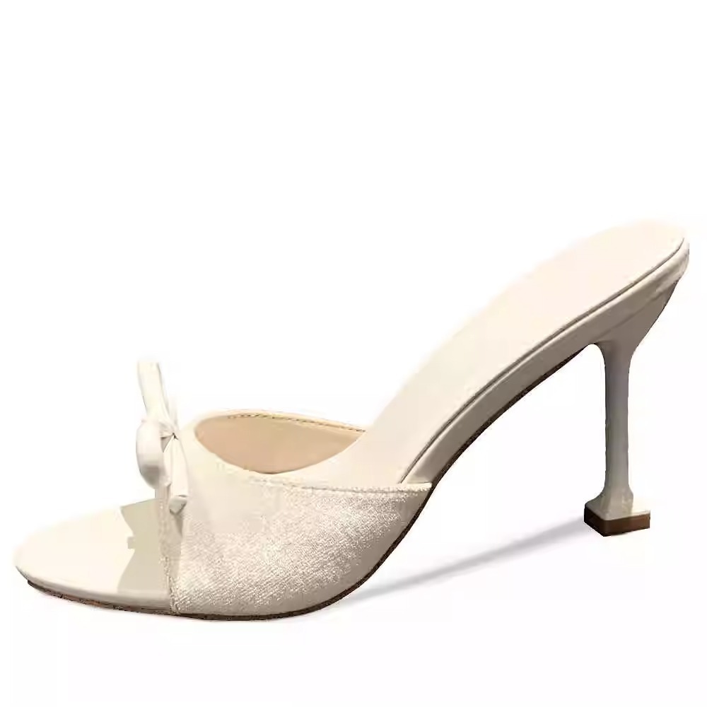 Cool drag women's summer outdoor wear 2025 new one-piece drag fairy fashion bow slippers sandals high heels Cool drag women's summer outdoor wear 2025 new one-piece drag fairy fashion bow slippers sandals high heels