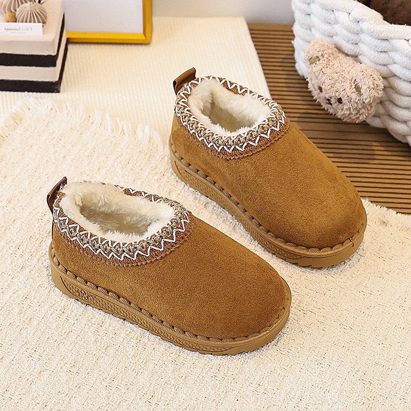Children's cotton shoes 2026 winter new style for girls, fashionable and warm snow cotton shoes for girls, with added plush and thickened cotton shoes for girls Children's cotton shoes 2026 winter new style for girls, fashionable and warm snow cotton shoes for girls, with added plush and thickened cotton shoes for girls