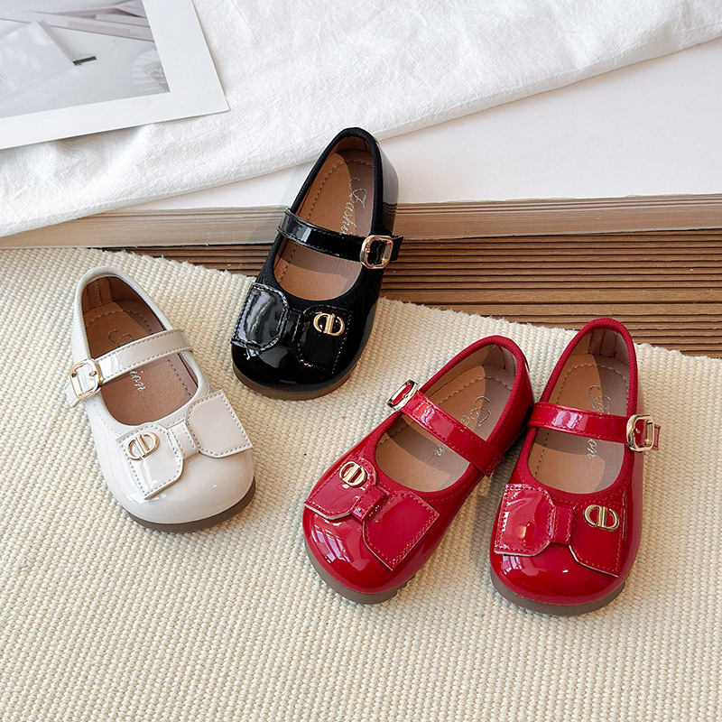 Girls' Little Leather Shoes 2026 Spring New Style Little Baby Fashionable Princess Shoes Children's Soft soled Anti slip Children's Leather Shoes