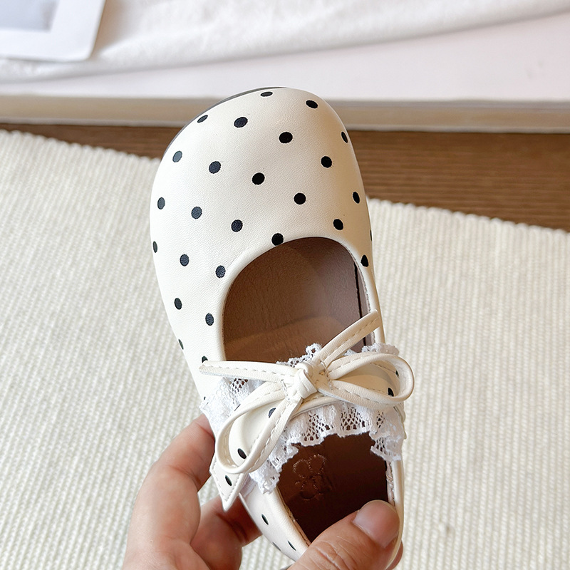 Girls' polka dot princess shoes 2026 spring and autumn soft soled walking shoes Korean version cute little leather shoes baby Mary Zhen shoes Girls' polka dot princess shoes 2026 spring and autumn soft soled walking shoes Korean version cute little leather shoes baby Mary Zhen shoes