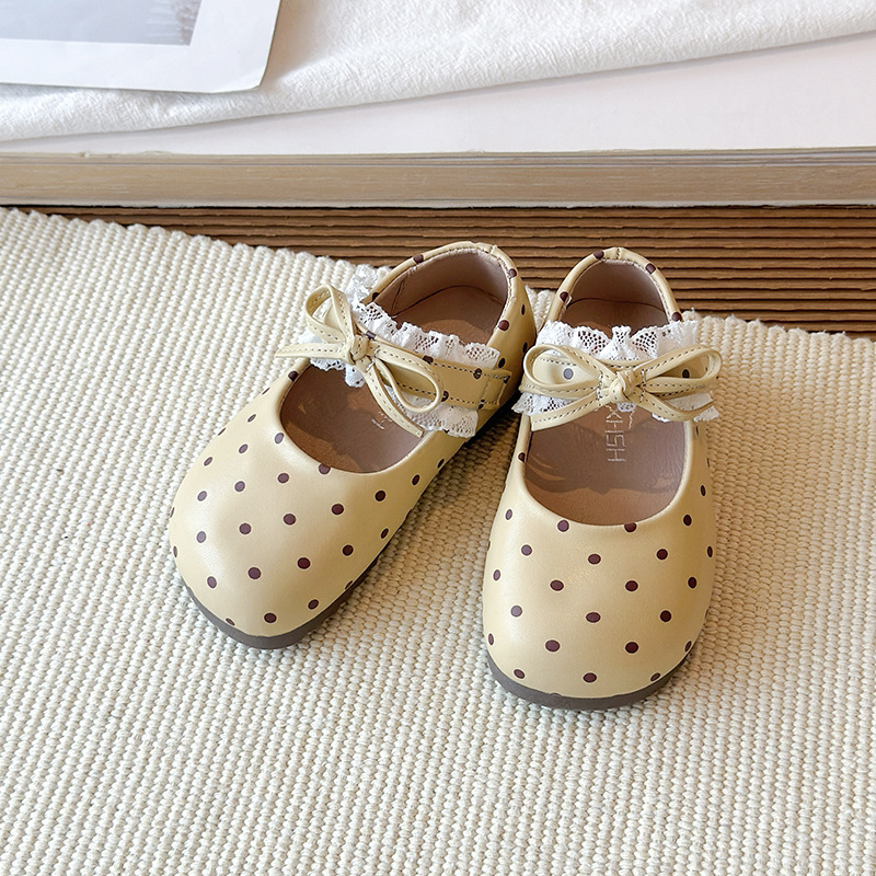 Girls' polka dot princess shoes 2026 spring and autumn soft soled walking shoes Korean version cute little leather shoes baby Mary Zhen shoes Girls' polka dot princess shoes 2026 spring and autumn soft soled walking shoes Korean version cute little leather shoes baby Mary Zhen shoes