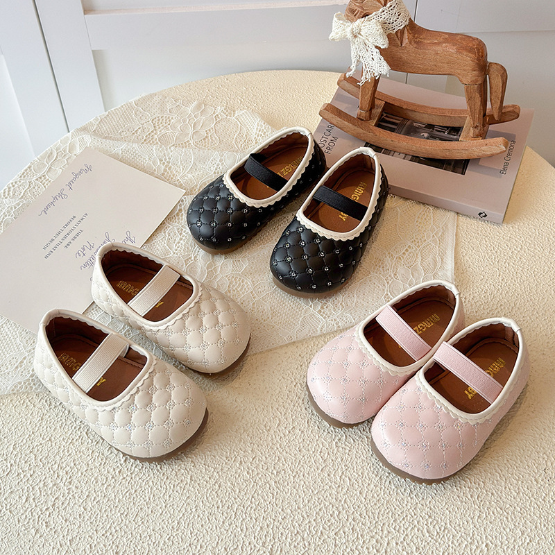Children's Little Leather Shoes, Autumn 2026 New Edition, Square Mouth Lace Princess Shoes for Little Babies, Fashion Soft soled Single Shoes for Girls