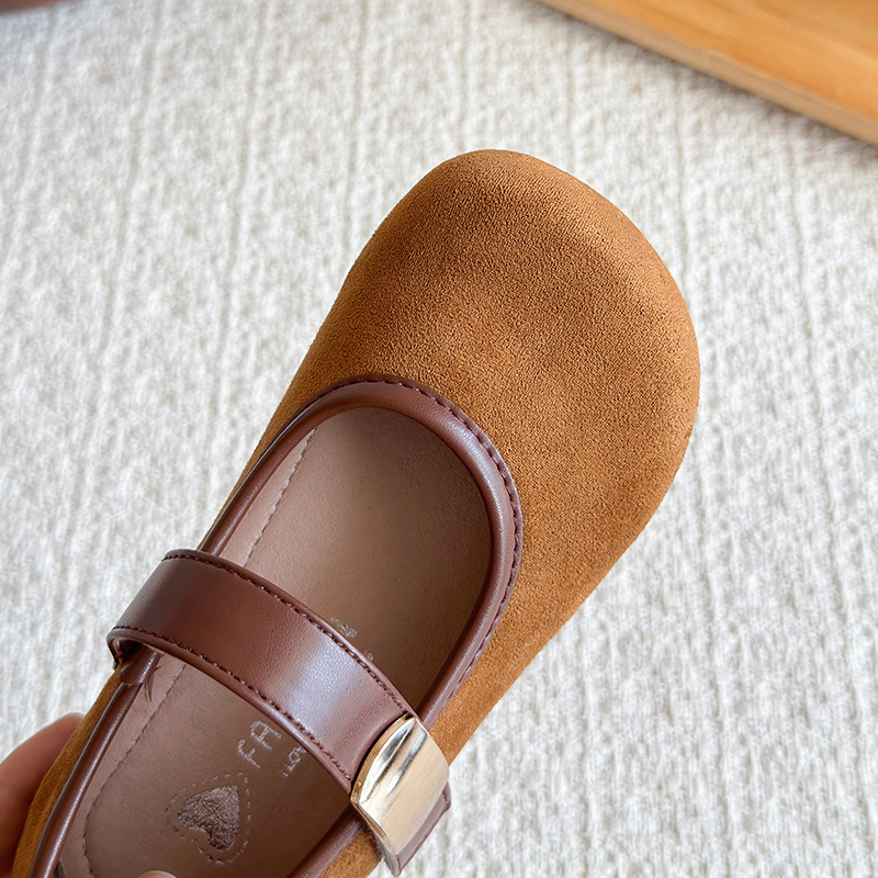 2026 Boken Mary Jane Shallow Mouth Children's Single Shoes New Velcro Flat Bottom Dress Versatile Bean Girls' Single Shoes 2026 Boken Mary Jane Shallow Mouth Children's Single Shoes New Velcro Flat Bottom Dress Versatile Bean Girls' Single Shoes