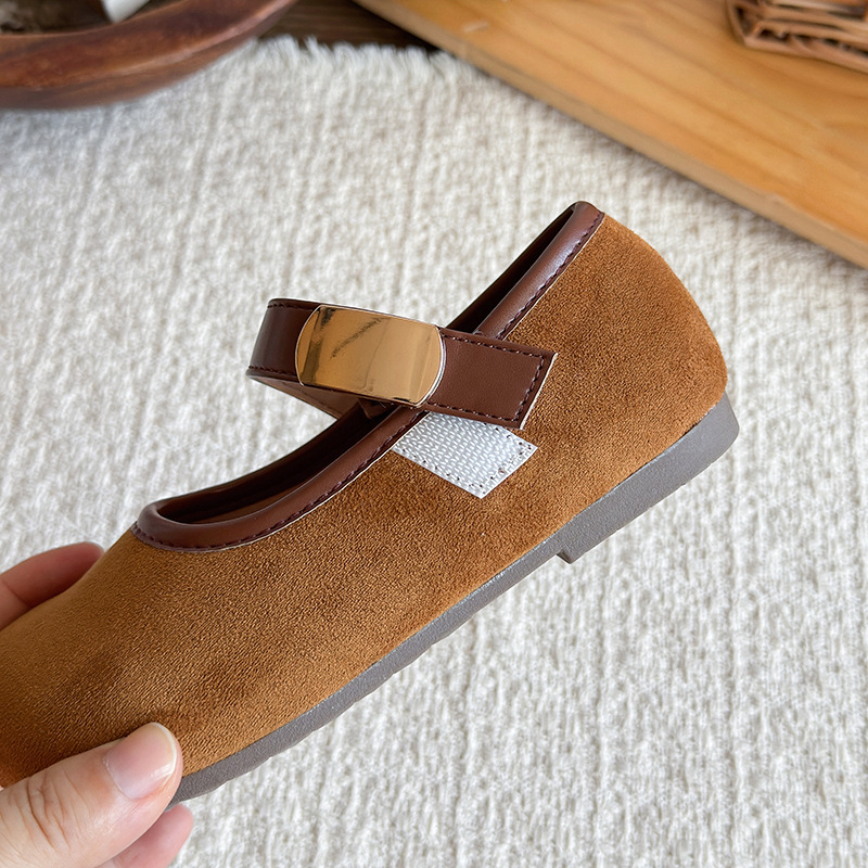 2026 Boken Mary Jane Shallow Mouth Children's Single Shoes New Velcro Flat Bottom Dress Versatile Bean Girls' Single Shoes 2026 Boken Mary Jane Shallow Mouth Children's Single Shoes New Velcro Flat Bottom Dress Versatile Bean Girls' Single Shoes
