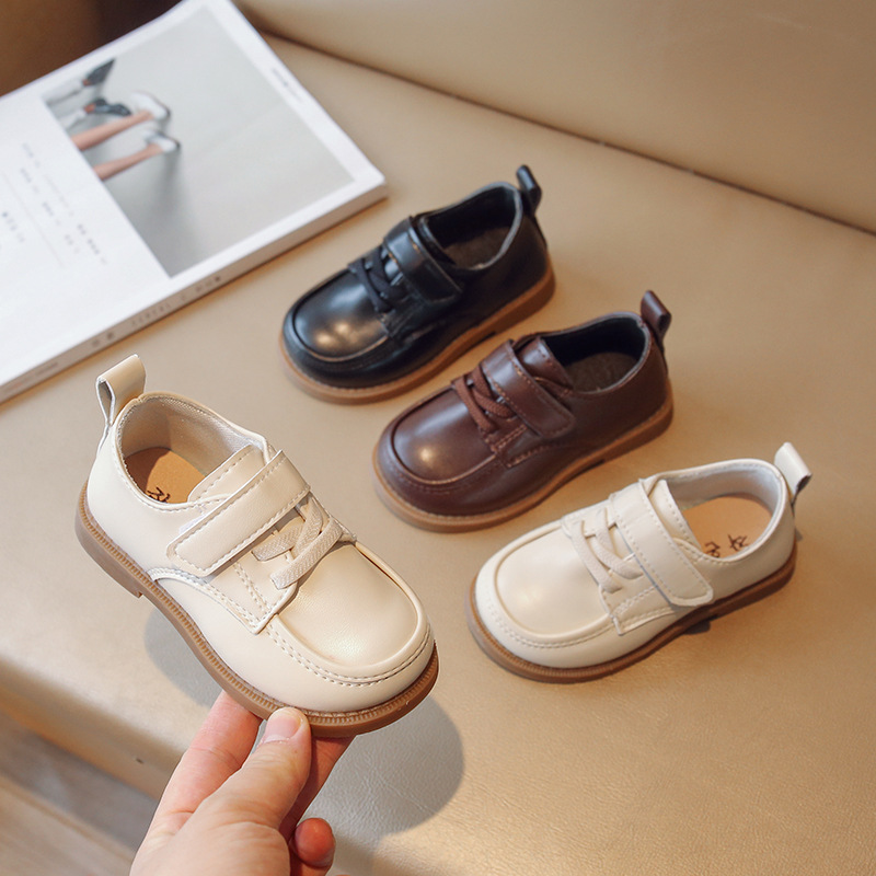 Girls' small leather shoes 2026 Spring and Autumn new Korean version for babies aged 2-8-10, toddler walking shoes, children's British style single shoes