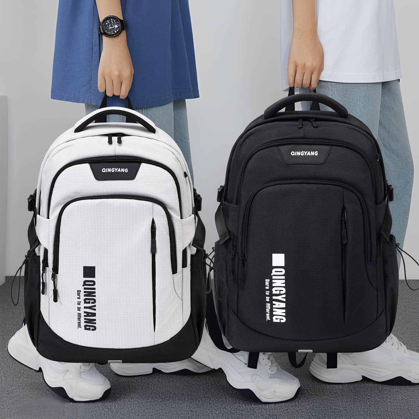 2026 New High School Student Backpack for Boys, Girls, and High School Students with Large Capacity, Lightweight, and Reduced Burden for Men