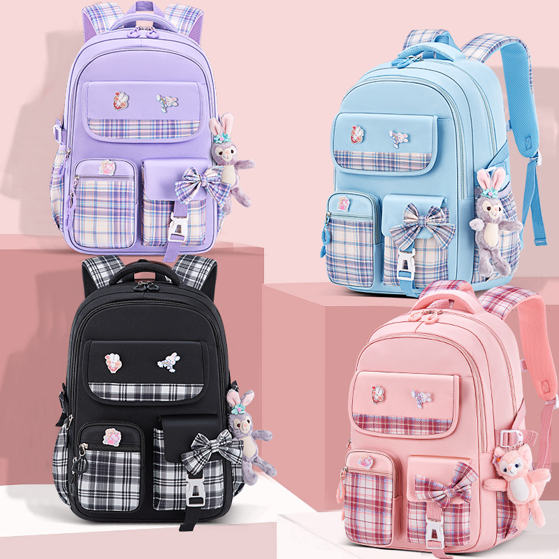 New cross-border elementary school backpack for grades 1-9, large capacity sweet children's backpack schoolbag backpack