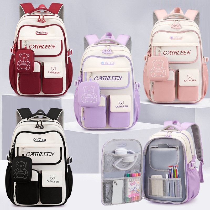 New backpack reduces burden for elementary school students, ultra light for junior high school and high school students. Ins design sense for sixth grade backpacks for women
