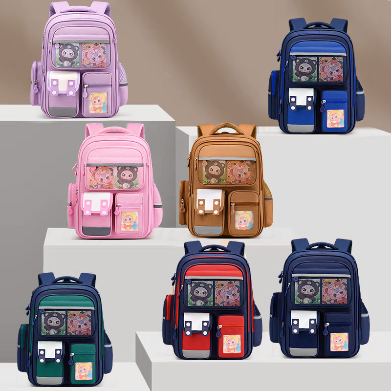 New Three Year Old Primary School Student Backpack for Girls, Lightweight and Reduced Burden, Large Capacity Nezha Double Shoulder Bag Wholesale