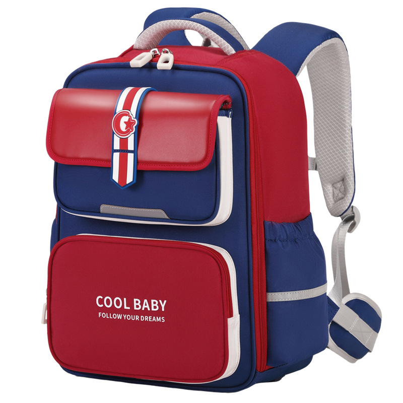 Queer baby British style children's backpack, first, second, third, fourth, fifth, and sixth grade elementary school boys and girls waterproof backpack