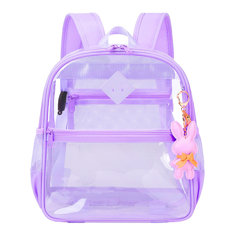 2026 New Cross border Amazon Hot Selling Transparent Backpack Jelly Bag for Junior and Senior High School Students High Beauty Children's Backpack