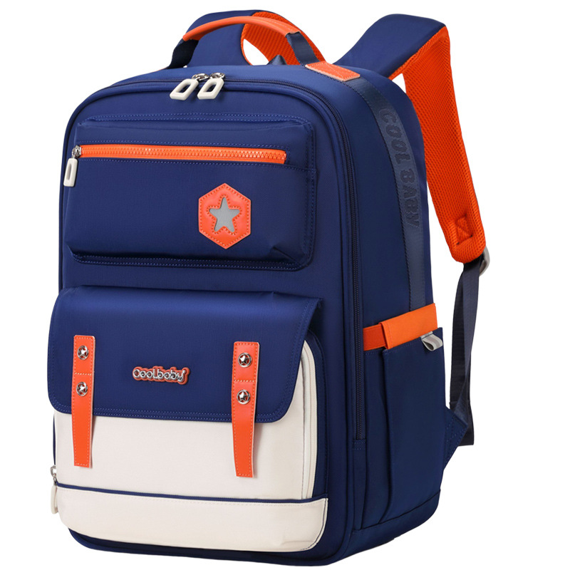 Queer baby girl with high appearance and dirt resistance, junior high school backpack for boys, large capacity backpack for primary and secondary school students, reducing the burden of backpacks