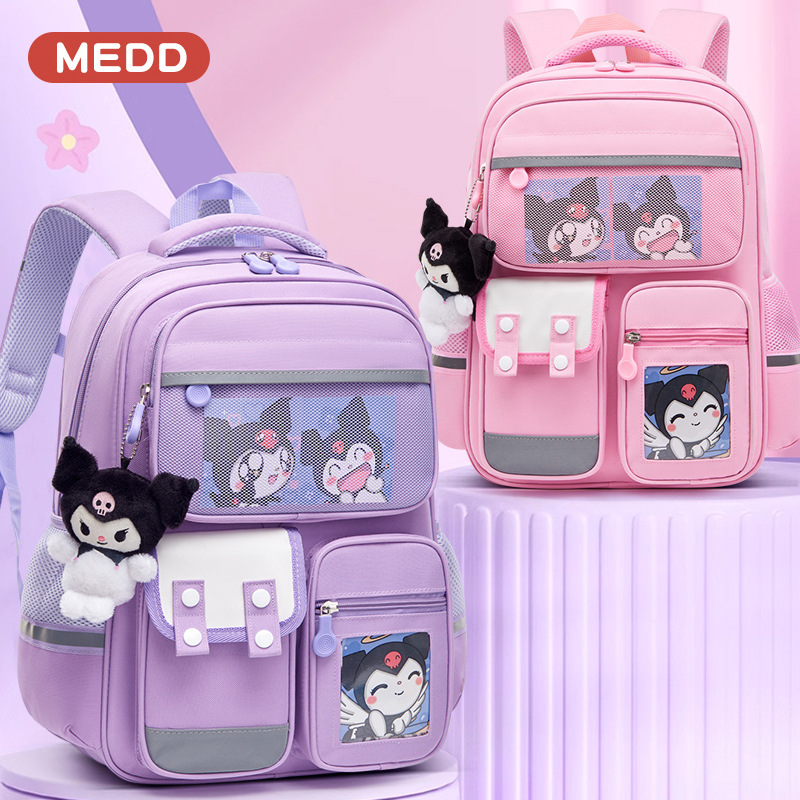 Cross border direct supply of children's backpacks, large capacity Kulomi backpacks for elementary school students, reducing the burden of school bags for grades 1-6