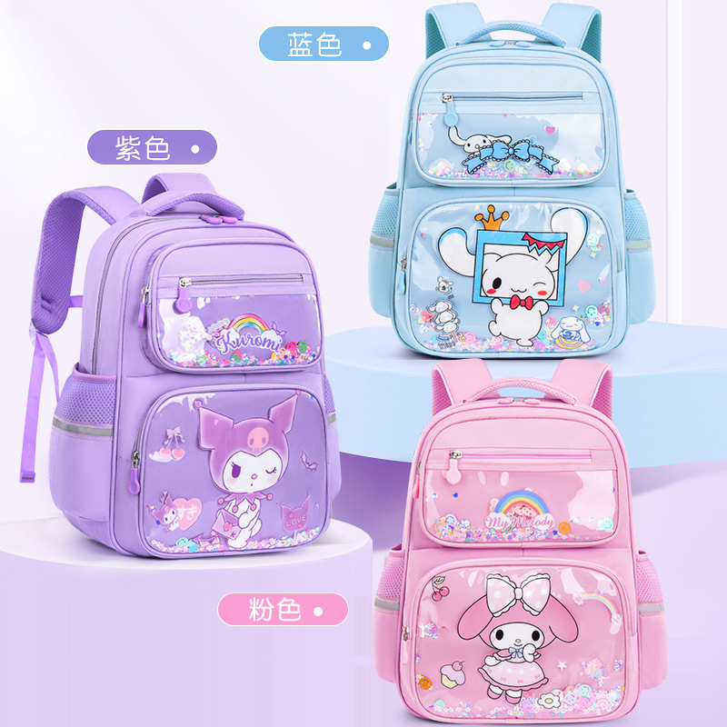 Cross border primary school students' backpacks for foreign trade, cartoon girls from grades one, two, three to six, cute and lightweight children's backpacks