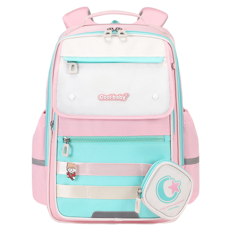 Queer Baby Elementary School Student Backpack, Grades 1, 2, 3, to 6 Reduce Burden, Boys and Girls Backpack, Large Capacity Children's Bag