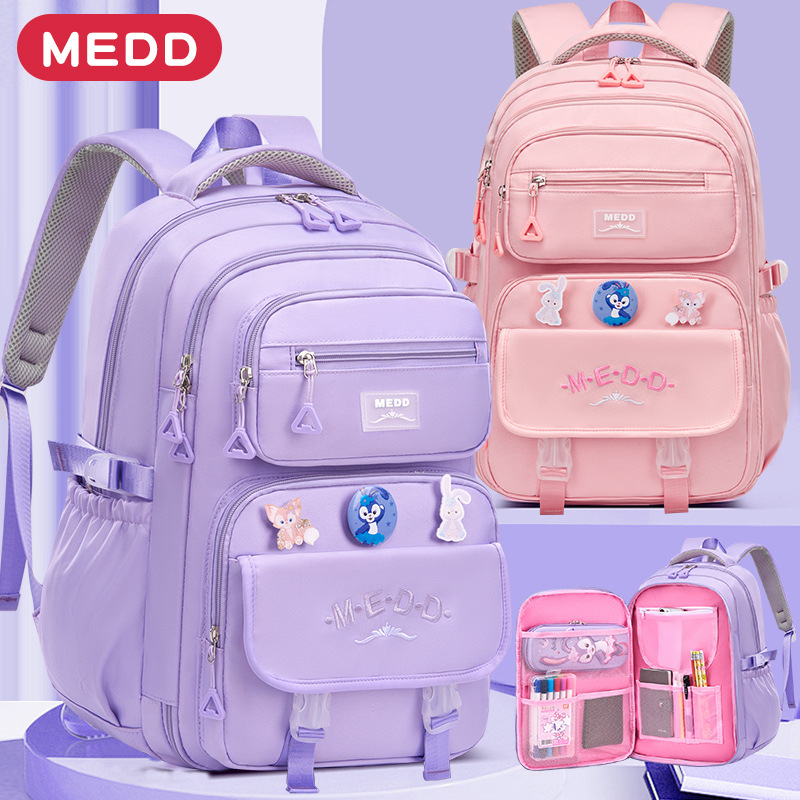 Cross border popular student children's backpack for girls in grades 5-6, waterproof backpack with large capacity Oxford cloth