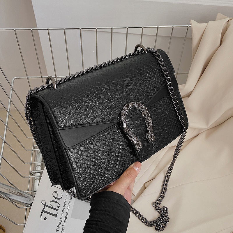 Cross border women's bag 2026 new retro crocodile pattern chain wine god bag high-end single shoulder crossbody women's bag Bags