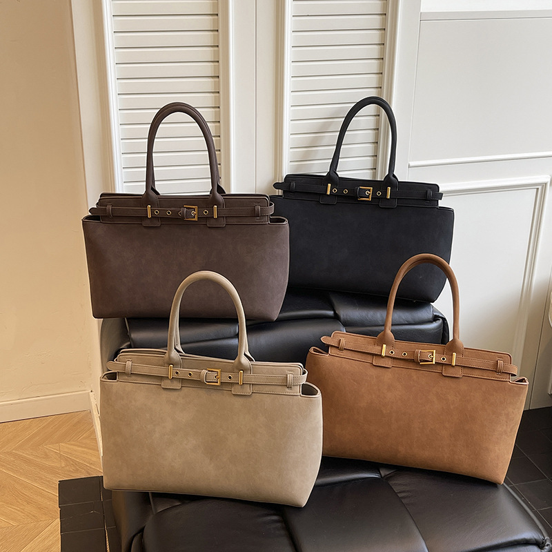 2026 new bag, large capacity women's tote bag, commuting high-end feeling, retro versatile casual handbag, shoulder bag