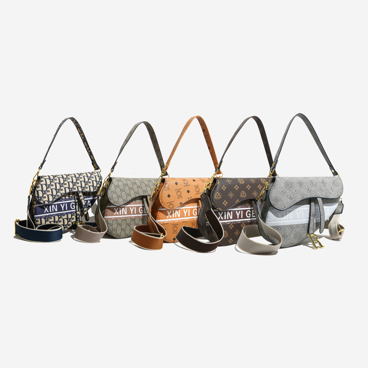 Bags Foreign Trade Letter Saddle Bag Women's 2025 Cross border New Light Luxury Handbag Trendy Versatile Underarm Cross body Bag