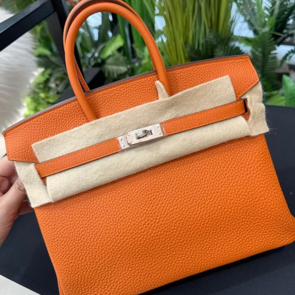 Platinum Togo imported top layer cowhide lychee pattern platinum bag handbag shoulder crossbody bag leather high-end women's bag