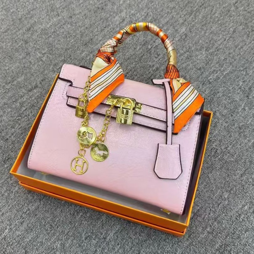 2026 High Beauty Versatile Light Luxury 9-Sheepskin Pattern Handheld Kelly Bag Fashion Single Shoulder Bag Crossbody Bag