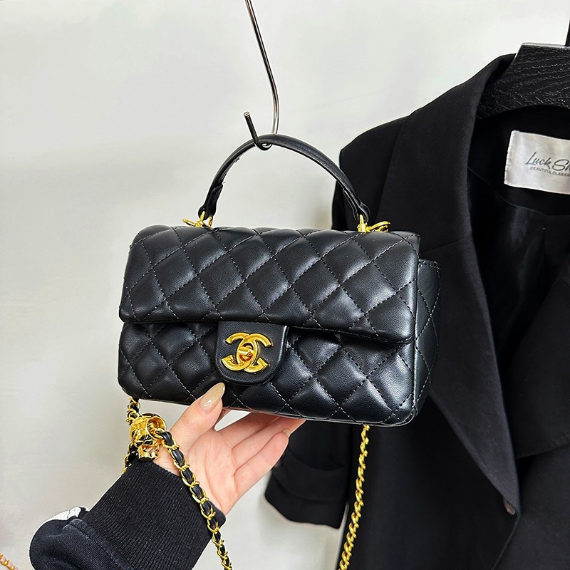 Cross border Xiaoxiangfeng Lingge Embroidery Thread Bag for Women 2026 Trendy Bag Versatile Lingge Chain Bag Temperament Single Shoulder Crossbody Bag