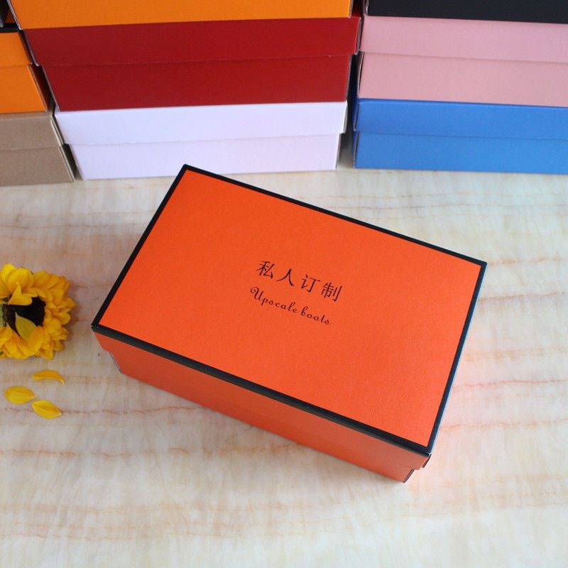 Factory direct sales, shoe boxes, spot wholesale, sports empty boxes, sturdy storage, gift box packaging, live broadcast, orange, orange