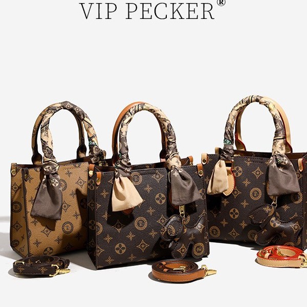 2025 Fashion New Old Flower Tote Women's Bag Single Shoulder Crossbody Versatile Popular Leisure Style Wholesale Bag