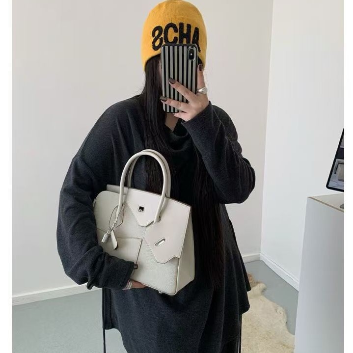 2025 new genuine leather women's bag platinum bag three piece leather classic fashion style single shoulder diagonal cross bag single shoulder