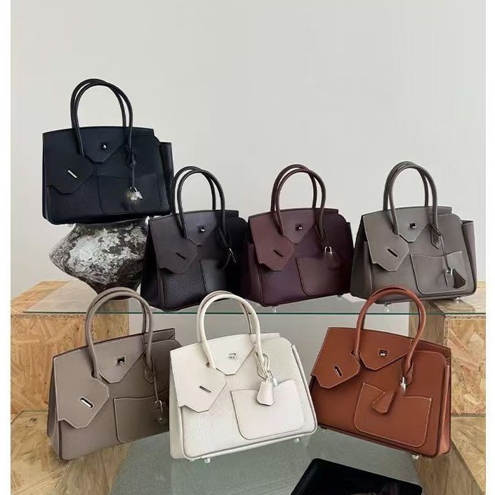 2025 new genuine leather women's bag platinum bag three piece leather classic fashion style single shoulder diagonal cross bag single shoulder