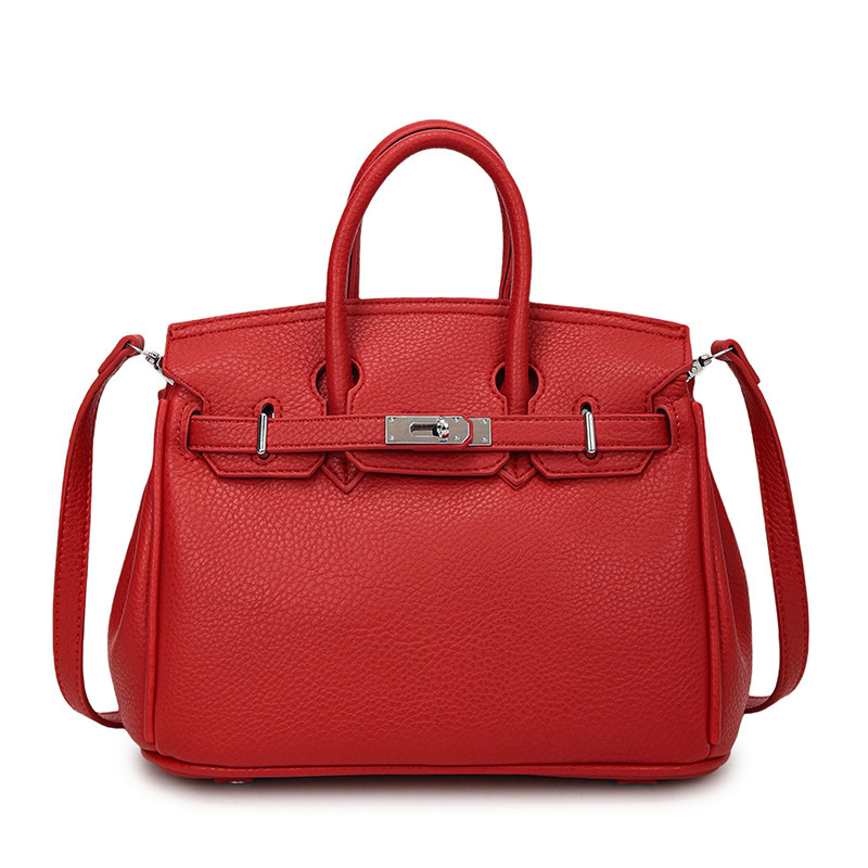 Cross border 2026 new large capacity lychee patterned platinum bag, high-end commuting single shoulder crossbody bag, multi-color wholesale Cross border 2026 new large capacity lychee patterned platinum bag, high-end commuting single shoulder crossbody bag, multi-color wholesale