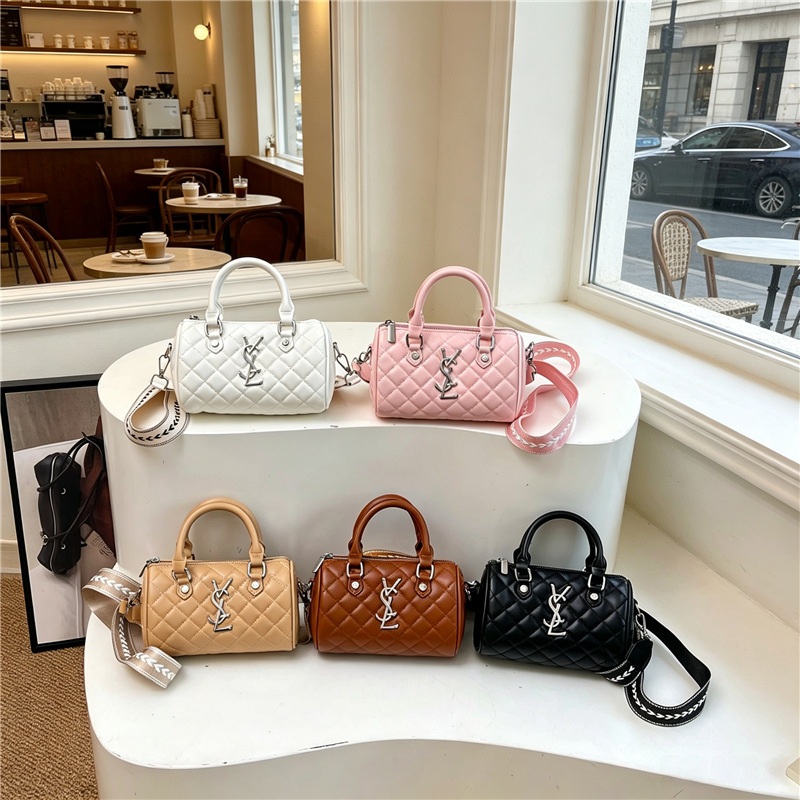 Bags2026 new women's bag cross-border single shoulder diagonal cross bag women's fashion Boston pillow bag casual handbag
