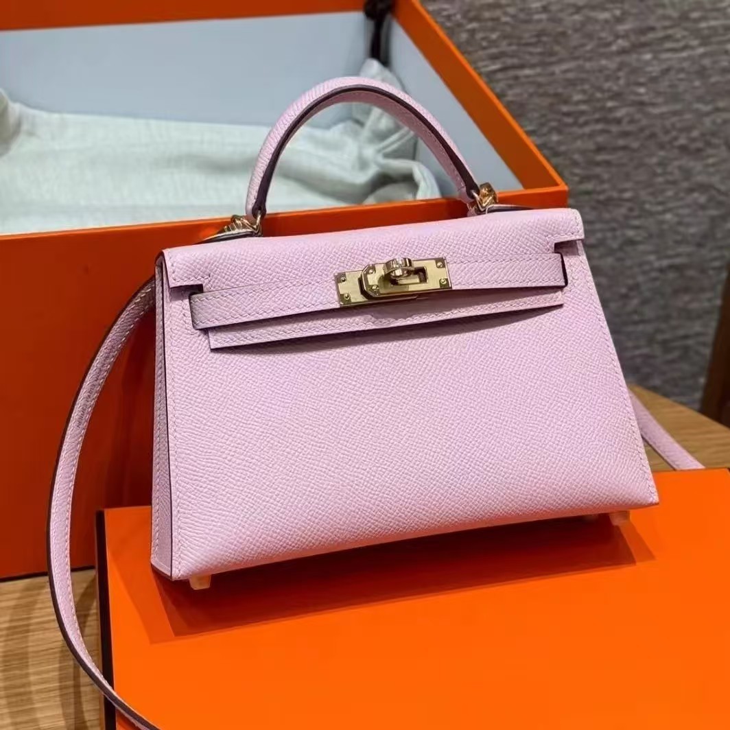 Made of genuine leather, second-generation mini Kelly bag for women 2023, new high-end, light luxury women's bag, versatile single shoulder crossbody small bag Made of genuine leather, second-generation mini Kelly bag for women 2023, new high-end, light luxury women's bag, versatile single shoulder crossbody small bag