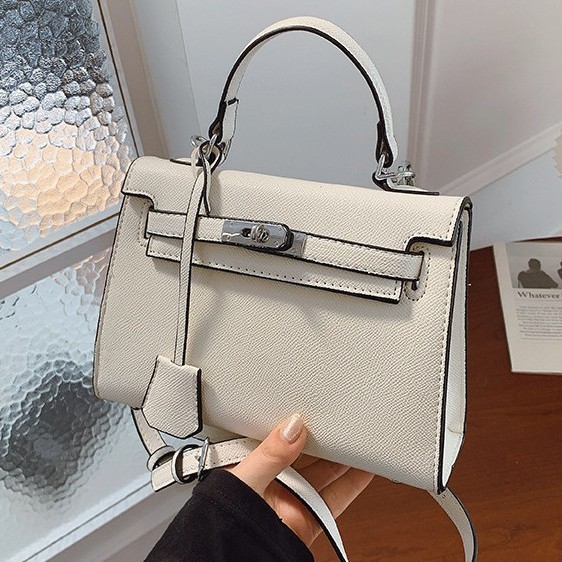 Made of genuine leather, second-generation mini Kelly bag for women 2023, new high-end, light luxury women's bag, versatile single shoulder crossbody small bag