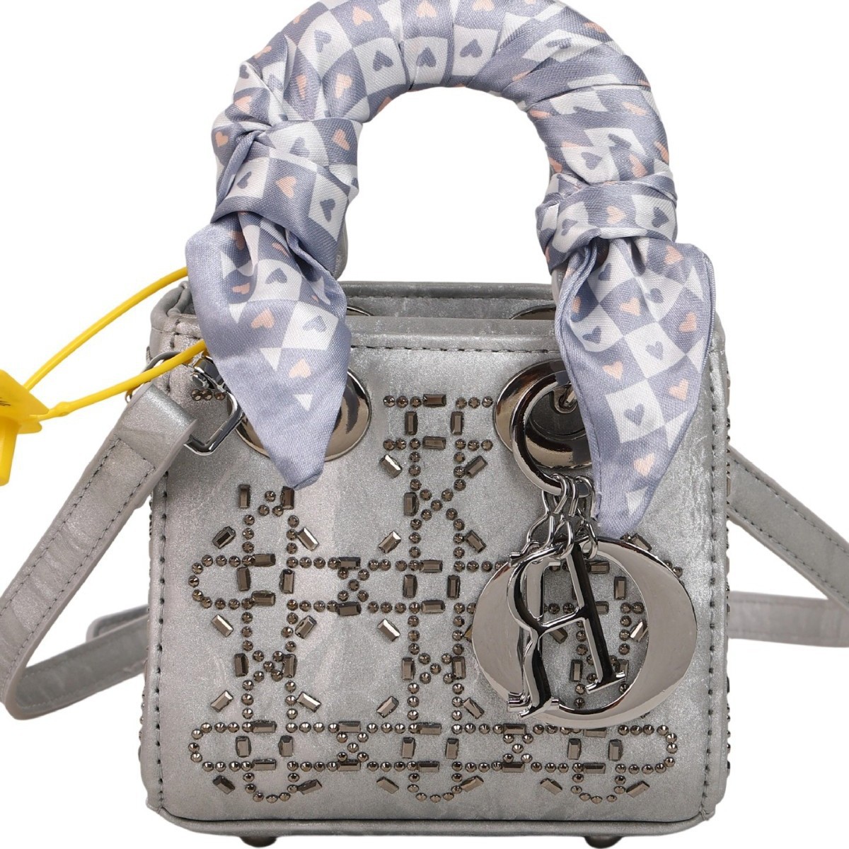 2026 Mini New Daifei Handheld Small Bag, Light Luxury, High Grade, Lingge Fashion, Fragrant Wind, Water Diamond Sparkling Bag for Women