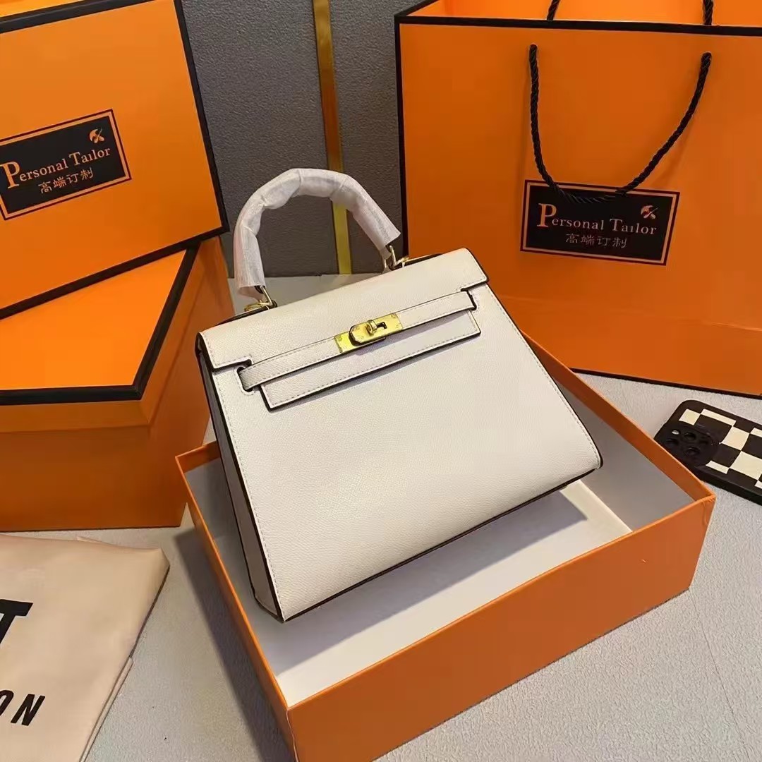 Made of genuine leather, second-generation mini Kelly bag for women 2023, new high-end, light luxury women's bag, versatile single shoulder crossbody small bag