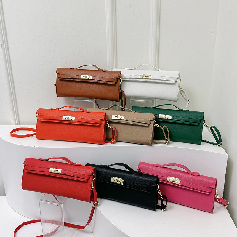 Bags New Kelly Bag Colorful Handbag Simple Fashion Boutique Women's Bag Foreign Trade Small Bag Cross border Shoulder Bag
