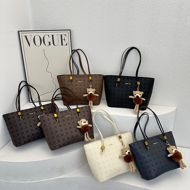 Bags, large bag, women's 2025 new fashion, large capacity, niche design, tote bag, shoulder bag, retro handbag