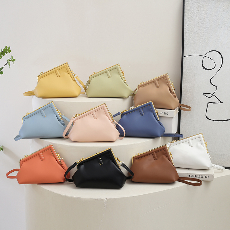 Cloud bag women 2026 texture new trendy and fashionable solid color clip bag European and American simple large capacity single shoulder crossbody bag