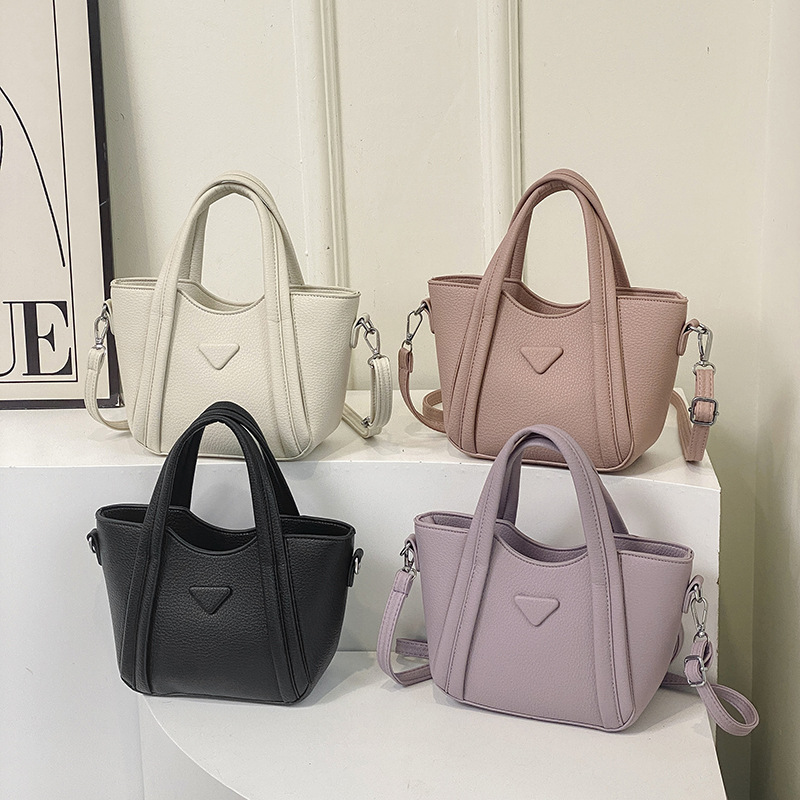 Bags Fashion Lychee Pattern Handbag 2024 New Simple and Fresh Shoulder Bag Cross border Foreign Trade Delivery Bag