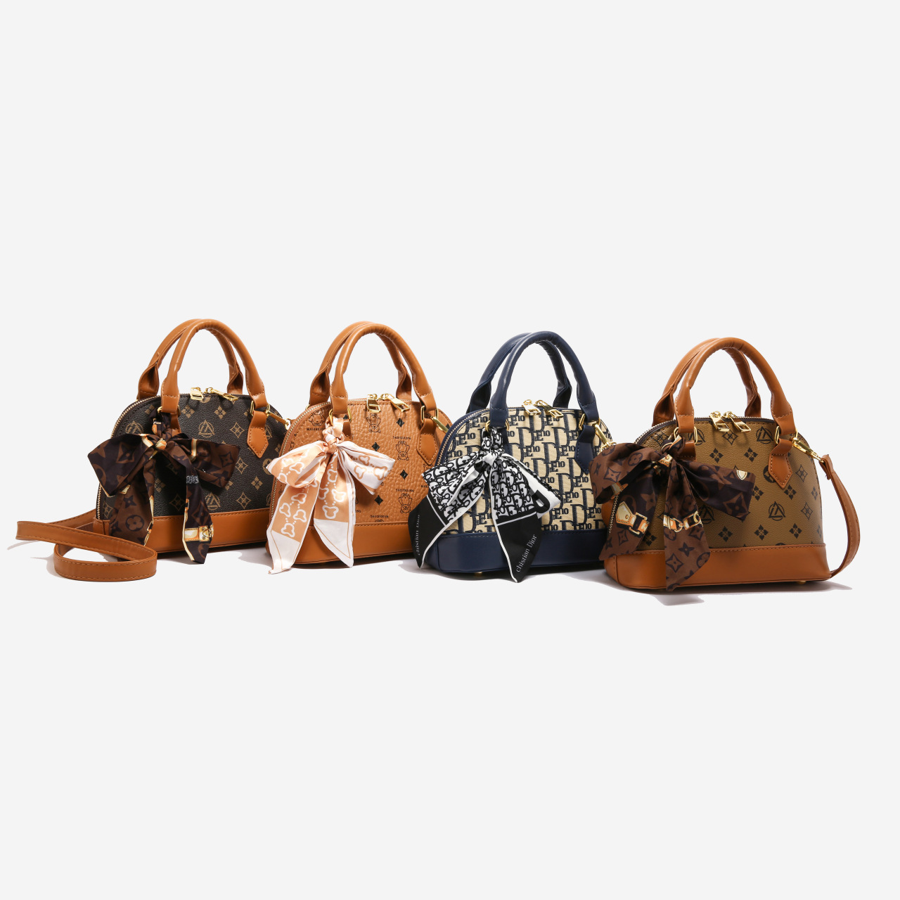 Cross border new retro printed handbag for women, high-end and fashionable single shoulder crossbody bag, versatile shell bag for women