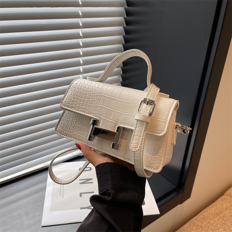 Bags Cross border Popular Women's Bag 2026 Fashionable Premium Crocodile Pattern Handbag Versatile Single Shoulder Diagonal Cross Women's Bag